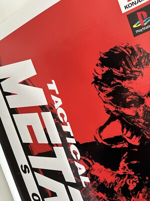 METAL GEAR SOLID Repro Banner 20x51” Ps1 Psx PlayStation Display