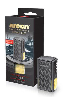 Areon Car Perfume Luxury & Elegant 0.27 oz Vent Clip Air Freshener, Silver