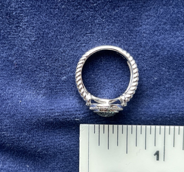 Affinity Pave Blue Diamond Cable Rope Sterling Si… - image 4