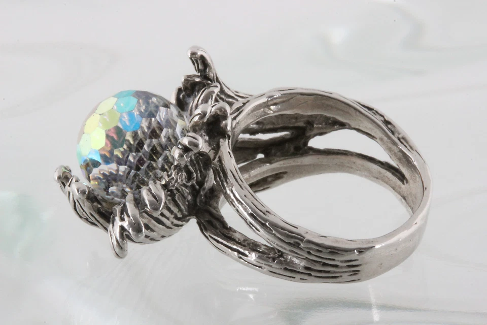 БЕССМЕРТНОЕ КОЛЬЦО МИСТИЧЕСКИЙ ТОПАЗ КАМЕНЬ ИНКРУСТИРОВАННОЕ КОЛЬЦО МОДНОЕ 5234 - Изображение 2 из 4