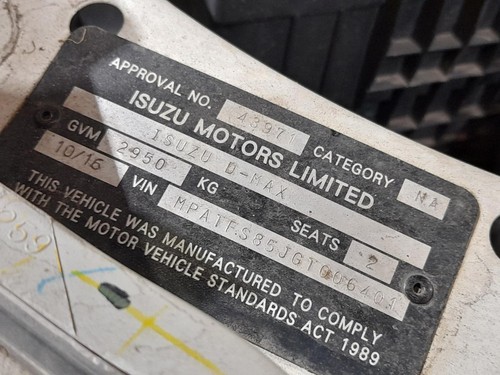 ISUZU DMAX BODY CONTROL MODULE, P/N 8982152860, RC, 05/12-06/20 - Picture 12 of 12