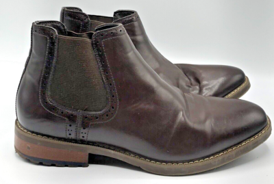 Van Heusen Mens 9.5 Memory Foam Brown Dress-Casual Boots  display picture 1