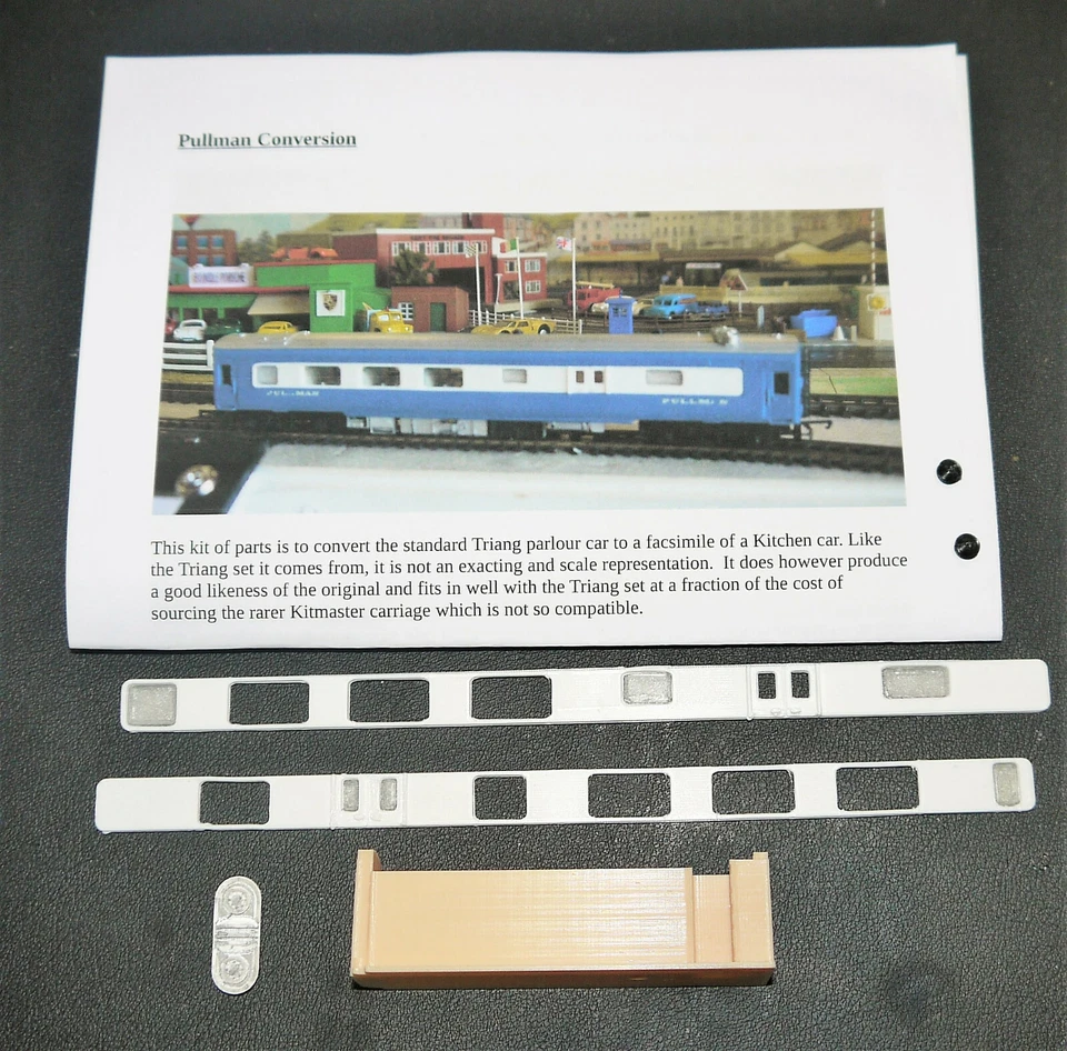 Triang Blue Pullman Palour Car Window Insert 3D printed Repro [Single] 3DPD - Image 4 of 4