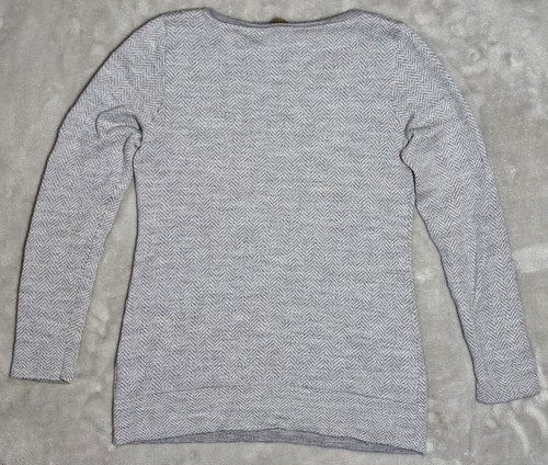 Suéter Pendleton Vintage Estampado Floral XS Gris Claro Con Flor Púrpura - Imagen 8 de 12