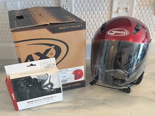 GMAX GM17S-SPC Helmet Open Face Coolmax Liner Speaker Pockets DOT Size XL (L2) - Picture 1 of 17