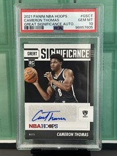 CAMERON THOMAS 2021 NBA HOOPS BASKETBALL GREAT SIGNIFICANCE AUTO #GS-CT PSA 10