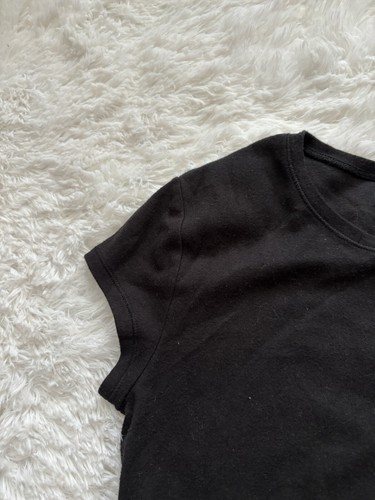 Justice girls sz. 16 black short sleeved tee. Cute, grt. shape - Picture 6 of 9