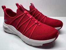 Skechers Arch Fit Womens 6.5 Red Comfort Walking Shoes Air Cooled