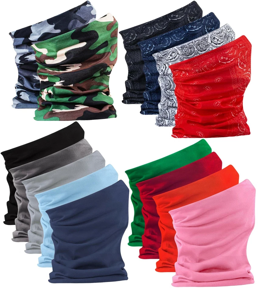 3 en 1 TUBO Máscara facial Snood Cubierta Cuello Bufanda Transpirable Unisex Adultos Lavable  Foto 2 de 2