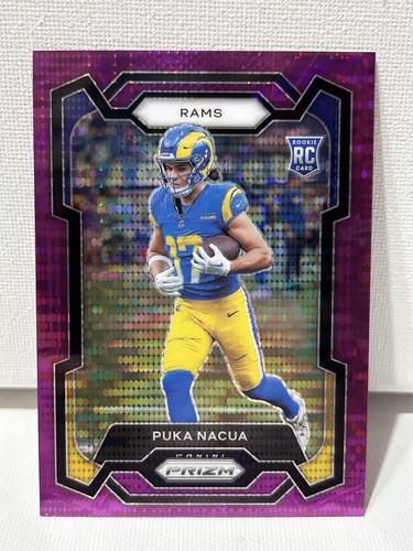 2023 Panini Prizm Puka Nacua Purple Pulsar Rookie RC Rams