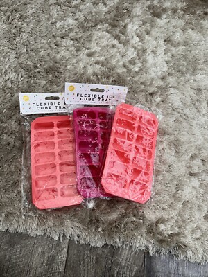 3er Set Easy Pop Out 14 Eiswürfelform Silikon Rosa