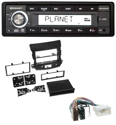 Continental USB 1DIN AUX DAB MP3 Autoradio für Citroen C-Crosser Mitsubishi Outl - Bild 1 von 4