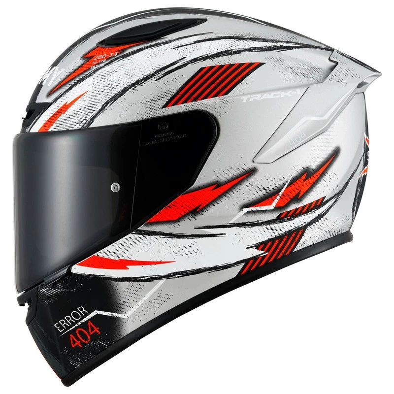 Casco integral Suomy Track-1 404 plateado/rojo - mediano KTT10010-MD Foto 2 de 4