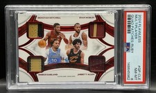 2024-25 Flawless Quad Patches Ruby /15 Mitchell Mobley Garland Allen Game-Worn