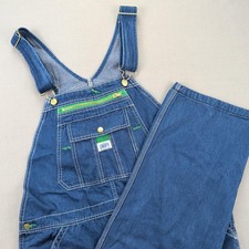 Liberty Overalls Mens 36x30 Blue Denim Bib Workwear Carpenter Pants Jeans