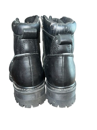 Harley-Davidson Women's 8.5M Shawnee Lace & Zip Black Motorcycle Boots Black - Picture 5 of 6