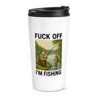 Gift Base Becher Reisebecher 16Oz Weiß Metall Isoliert Rude Fisherman