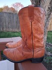 MENS  VINTAGE WOLVERINE MARBLED LEATHER RIDING COWBOY BOOTS  SZ 11 2E — photo 3