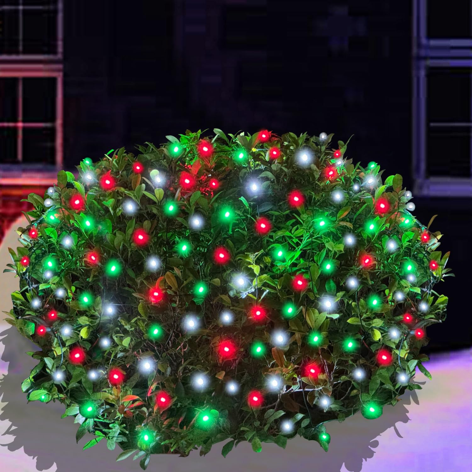 Christmas Lights Outdoor Christmas Decorations for Bushes,100LED 5X5ft Connec...