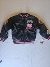 Hello kitty and friends girls bomber jacket small M 7/8 black pink