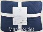 Charter Club Bailey Scallop Cotton FULL / QUEEN Quilt & Shams Set Navy Blue — photo 2