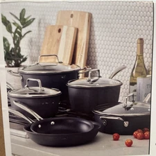 Tramontina 10-Piece Hard Anodized Cookware Set – Nonstick Pots & Pans with Lids