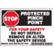 Brady Machine/Equipment Label, 3 1/2 in H x, 5 in W, Polyester 86225 Brady 86225