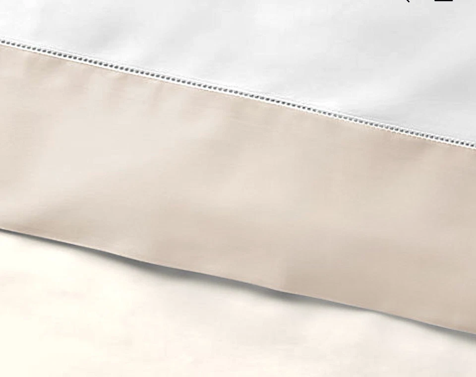 RALPH LAUREN Organic sand Sateen Border Queen FLAT SHEET $215 - Image 4 of 4