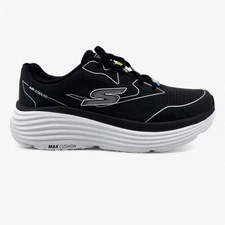 Skechers Max Cushioning Endevour Galloway Black Silver Womens Athletic Sneaker