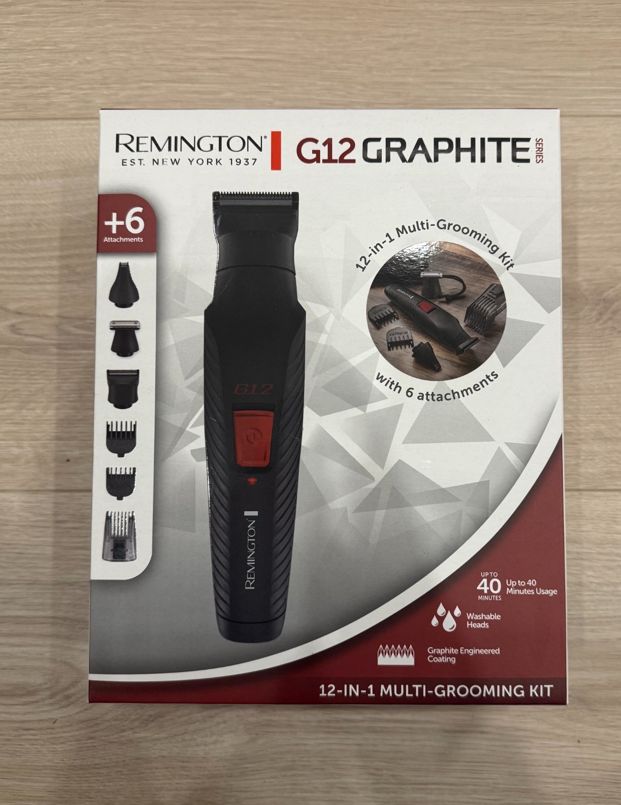 REMINGTON G12 Graphite Series Multi-Grooming Kit 12-in-1 USB Charging TH
