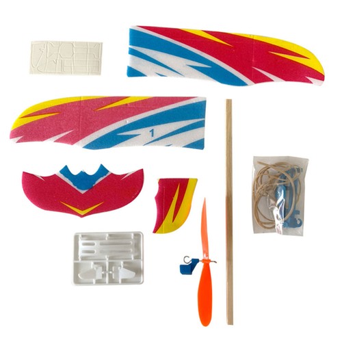 Montaje de juguetes de avión para niños aviones voladores banda de goma alimentada - Imagen 4 de 12