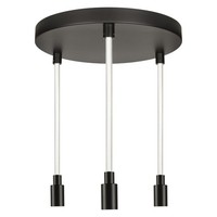 Deckenleuchte Stahl Schwarz Osram E27 Verstellbar Flur Ø40 Cm Deckenlampe BüRo