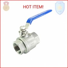 LOZOME 1" Female Ball Valve NPT Thread 316 Stainless Steel Full Port Ball Valve