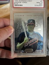 1995 95 BOWMAN’S BEST BLUE ANDRUW JONES RC #B7 PSA 9 MINT OC ‘26 HALL OF FAME