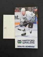 1994-95 Hartford Whalers Pocket Schedule Pat Verbeek