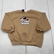 Disney Minnie Mouse Zara Sweatshirt Girls 5 Years 110cm Tan Leopard Bow