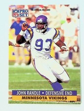 John Randle Minnesota Vikings 1991 Pro Set RC Rookie Card #835. rookie card picture