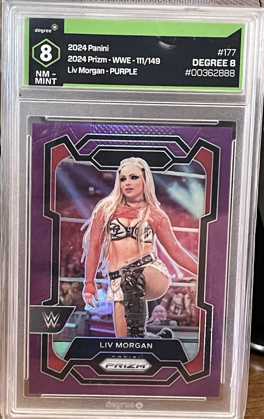 2024 Panini Prizm WWE - Liv Morgan #177 Purple Prizm /149