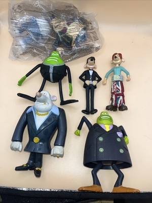 Flushed Away FULL SET Roddy Rita Sid Whitey Ratte Frosch Spielfiguren 2006 McDonalds