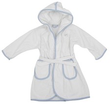 MÖVE Kinder Bademantel 100% Baumwolle Weiß Größe 116 Kapuze