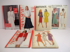 Set of 3 Butterick and 3 See and Sew Patterns 1980s 1990s Designer Clothes