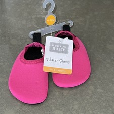 HUDSON BABY WATER SHOES QUICK DRY SHOES SIZE 6-12 MONTHS PINK TAGS 54238