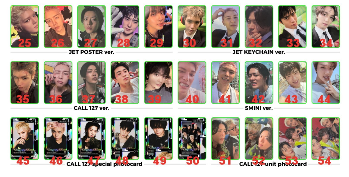 NCT NCT127 テヨン トレカ ジェヒョン ジョンウ マーク ヘチャン NCT 127 - ALBUM BLINGY Official Photocard KPOP TAEYONG JAEHYUN