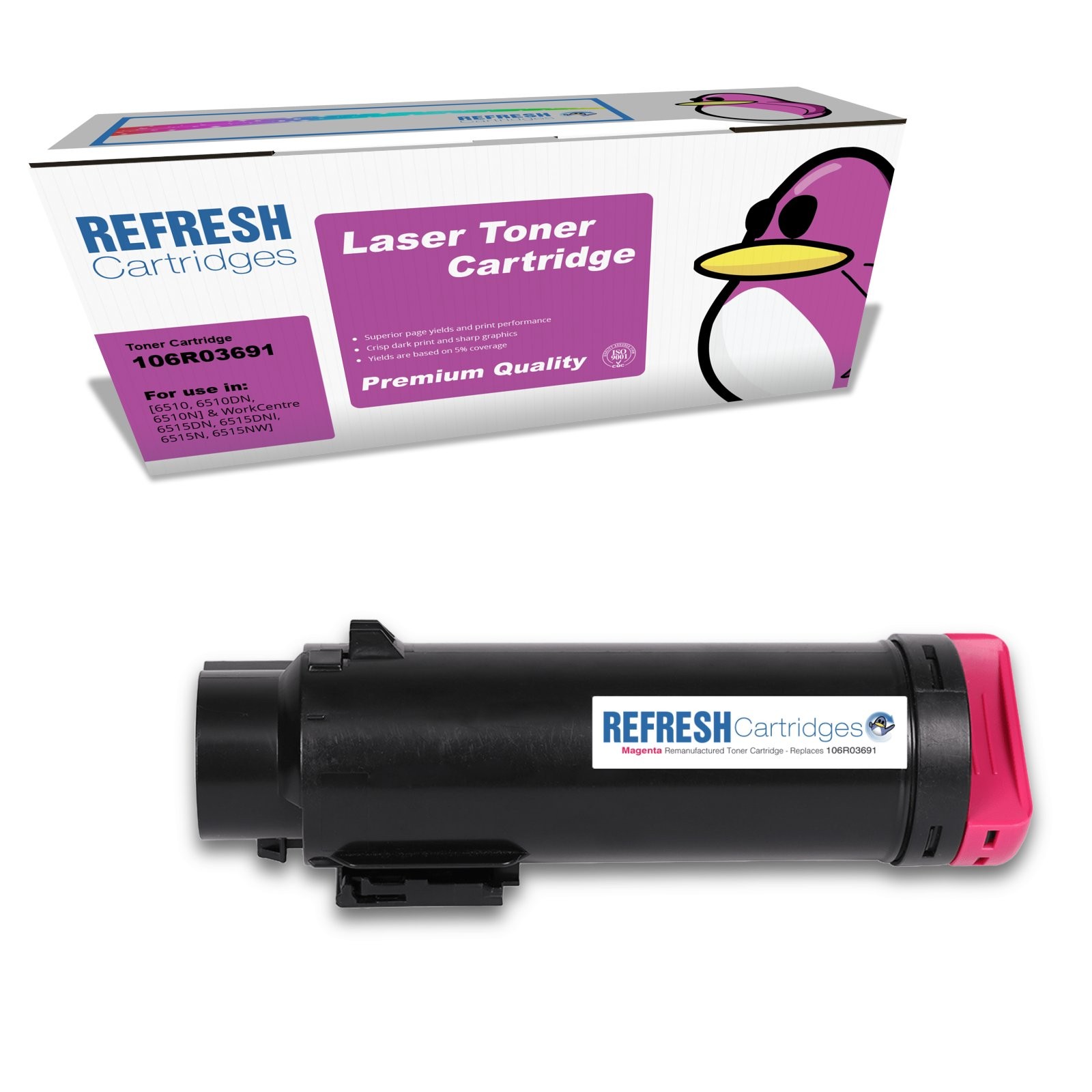 Refresh Cartridges Magenta 106R03691 Toner Compatible With Xerox Printers