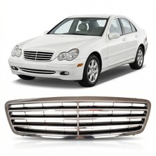 Kühlergrill 3 Streben Chrom passend für Mercedes-Benz C-Klasse W203 2000-2007 Kühlergrill 3 Streben Chrom passend für Mercedes-Benz C-Klasse W203 2000-2007