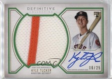 2019 Topps Definitive Collection Base Relic Green 6/25 Kyle Tucker Auto 0n64