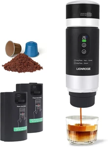 Portable Electric Espresso Maker - Mini Travel Coffee Machine with USB-C Chargin