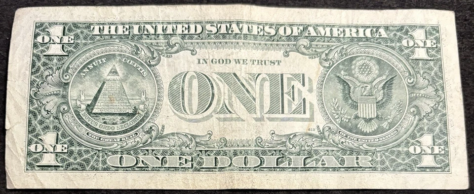 1995 Richmond $1 Bill Bookend 61’s Fancy Ladder Note - Image 2 of 2