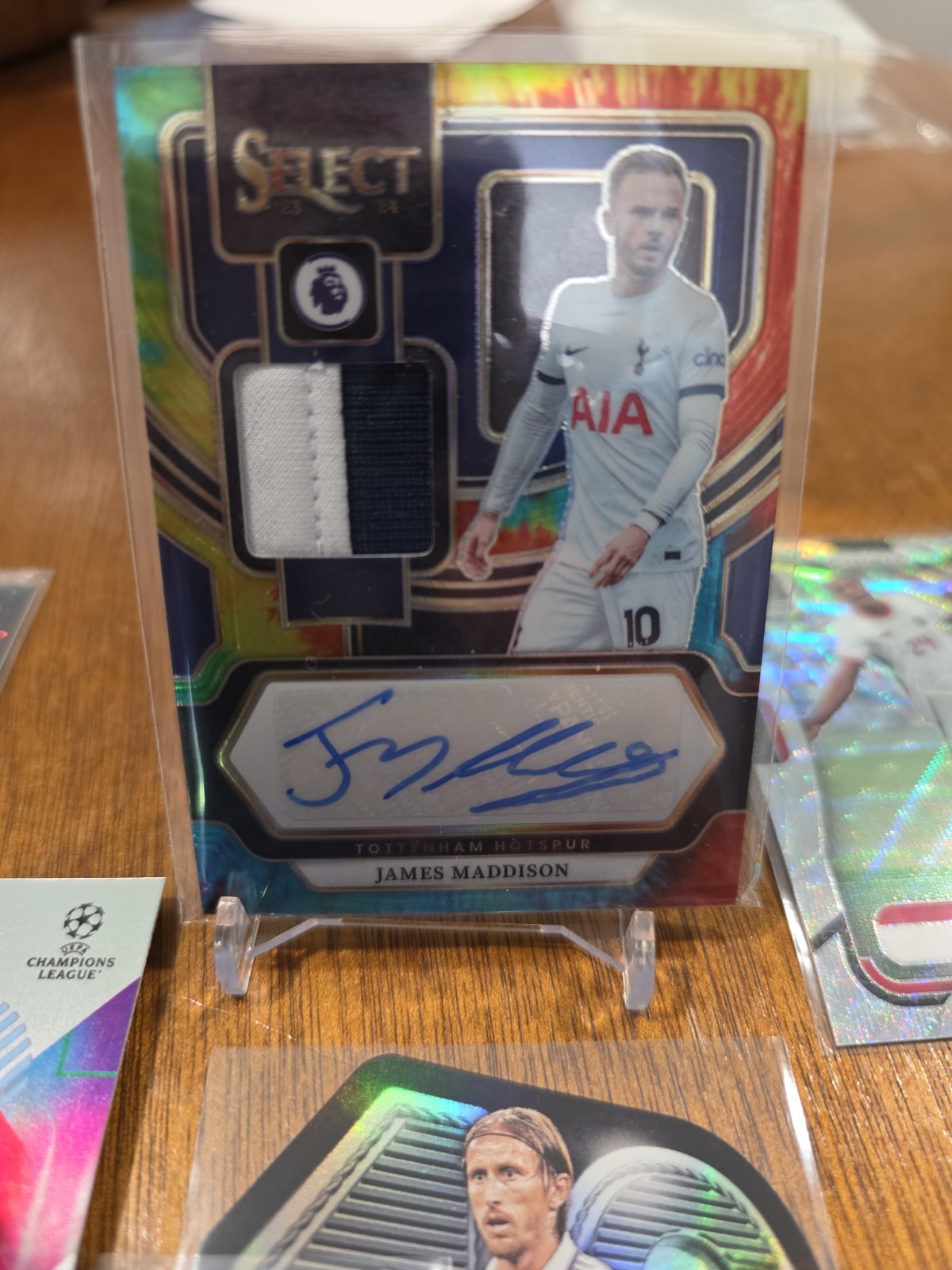 10 soccer cards Legends, Rookies, and one Auto! James Madison Patch Auto /25 view 2
