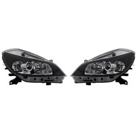 Scheinwerfer Set Links & Rechts Schwarz H1/H7/H7 Mit Abbiegelicht FüR Renault
